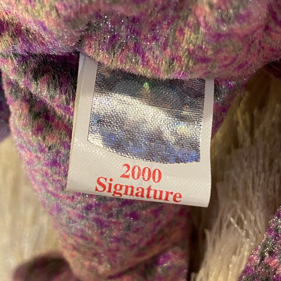 ⭐️🆁🅰🆁🅴⭐️   RARE Ty Beanie Baby 2000 SIGNATURE BEAR - MINT!     𖩆◠ܫ◠𖩐 - Picture 7 of 15